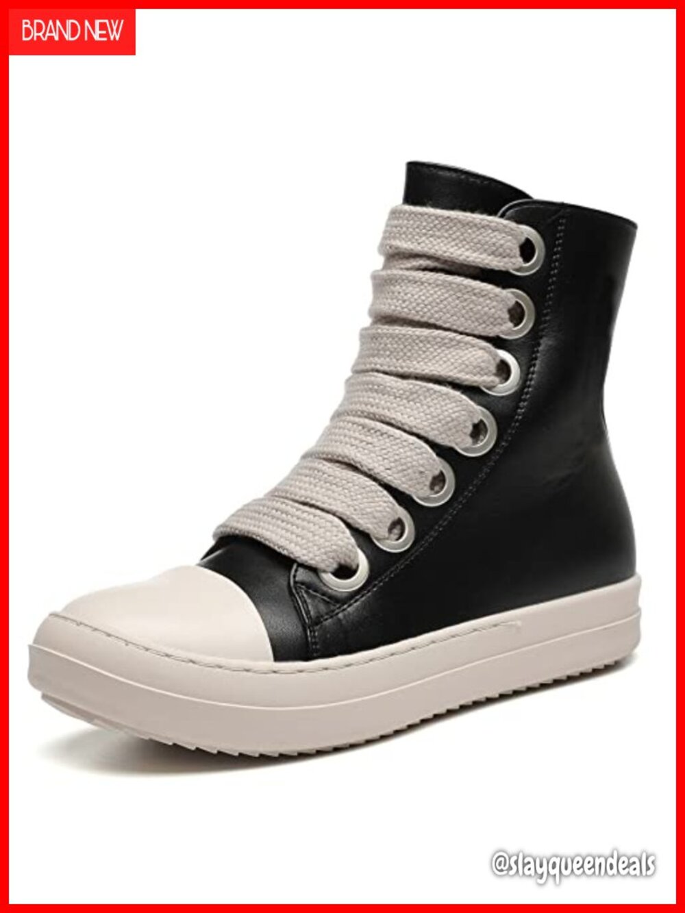 MOFEEDOUKA Womens High Top Sneakers PU Leather Comfort Platform Walking Shoes